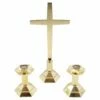 Hexagon Base Altar Cross & Candlesticks Set -HFLTD Sales hexagon base altar cross candlesticks set 295530