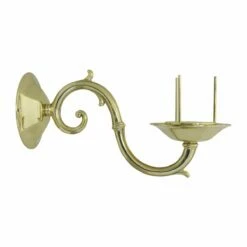 Large Scroll Arm Brass Bracket