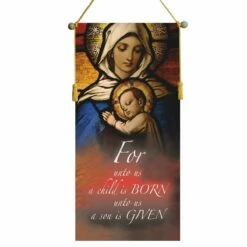 Madonna & Child Hanging Banner
