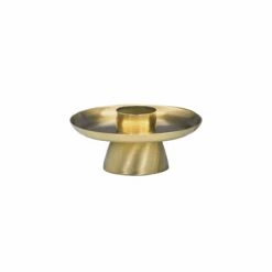 Simple Satin Brass Candlestick